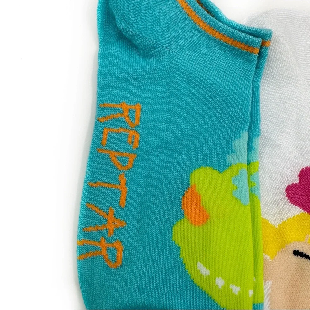 Nickelodeon Womens No Show Socks Rugrats Hey Arnold 5 Pairs Retro 90s Fun Gift